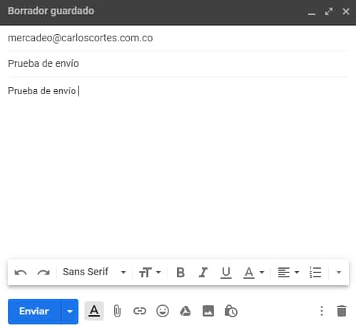 Envio emails desde Gmail corporativo