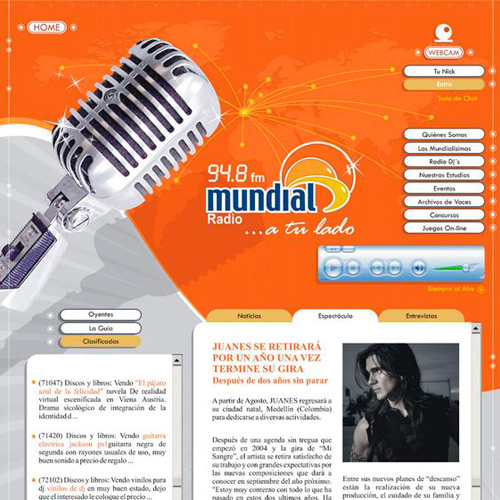 diseño de páginas web en Bogotá Radio Mundial