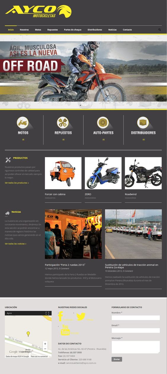 Diseño de página web de Ayco