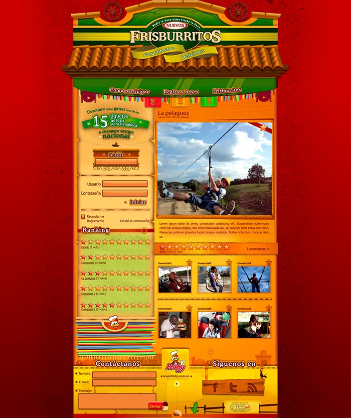 Diseño de página web para Frisburritos