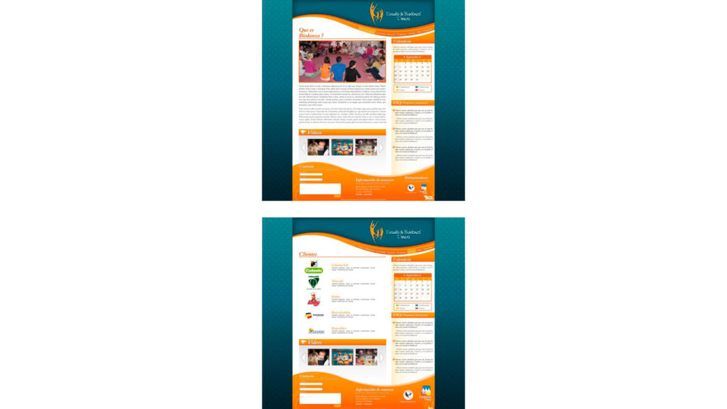 Diseño página web Escuela de Biodanza